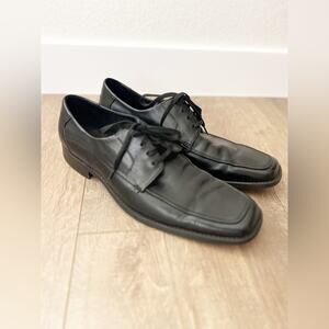 Kenneth Cole REACTION Men’s Black Leather Oxford Square Toe Dress Shoes Size 10